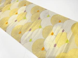 アンティーク　服部織物製　こきん錦　松青海波模様織り出し袋帯（材料）